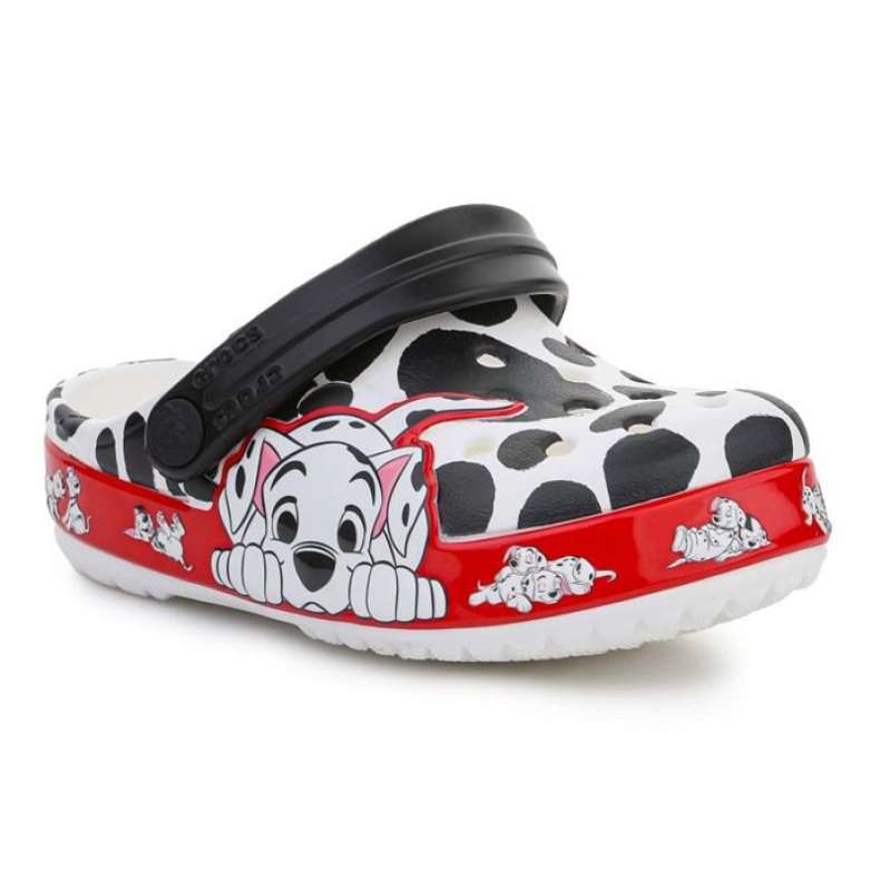 Crocs Fl 101 Dalmatians Kids Clog T 207485-100 valkoinen musta punainen