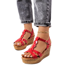 Punaiset Dalzielin kiila sandaalit punainen