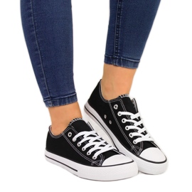 Atletico mustat tekstiilimatalat lenkkarit