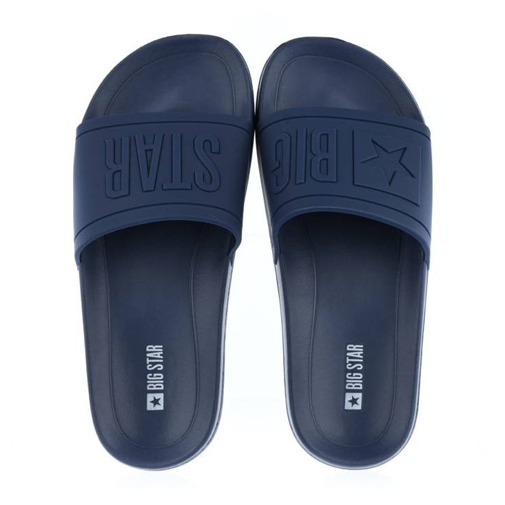 Miesten laivastonsiniset kumiset rantatossut Big Star DD174688 sininen