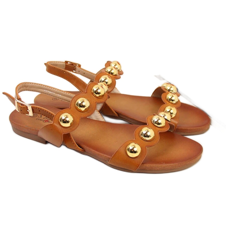 S.Barski Naisten kamelin litteät sandaalit S. Barski ruskea