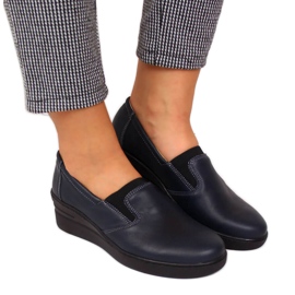 Mukavat naisten nahkakengät, tummansininen Helios 349 laivastonsininen