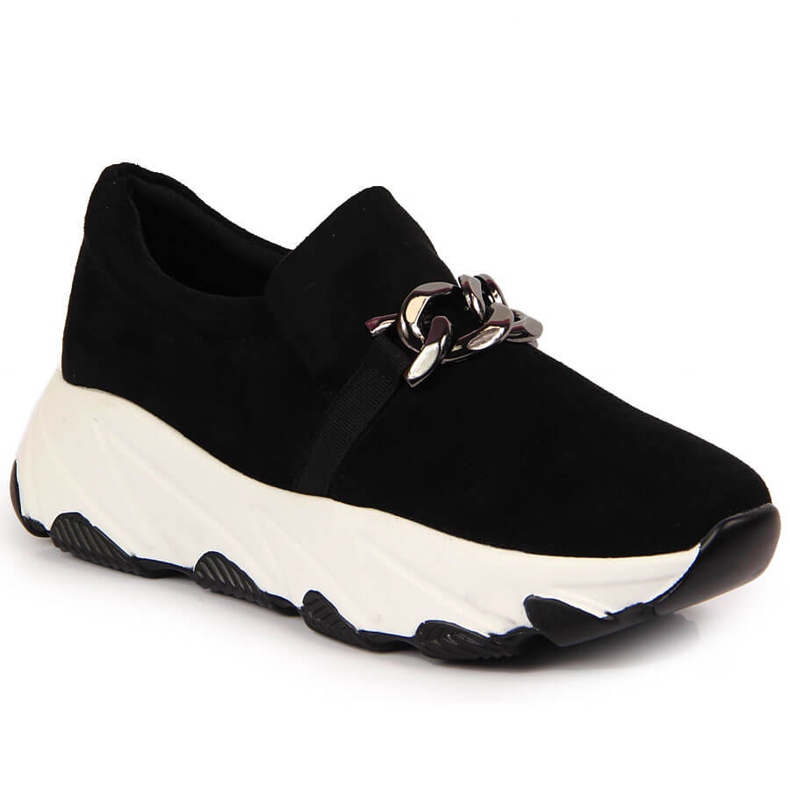 Naisten lenkkarit, joissa ketjuslip musta Potocki