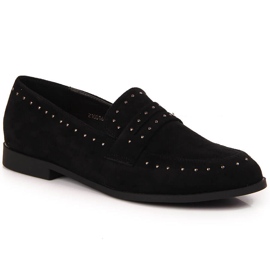 Naisten mokkakengät niiteillä musta Laura La.Fi