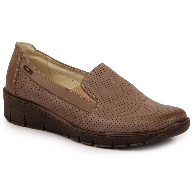 Naisten nahkakengät Helios 350 -kiilalla beige