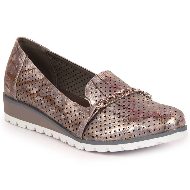 Naisten harjakattoiset kengät ketjulla Lavender Jezzi violetti monivärinen