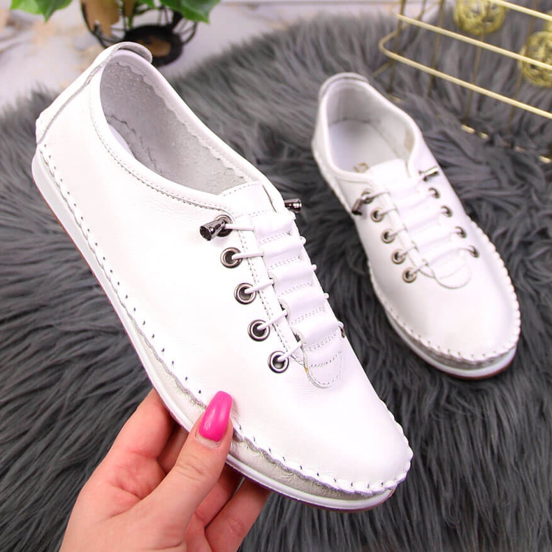 Naisten valkoiset Artiker-nahkaiset kengät