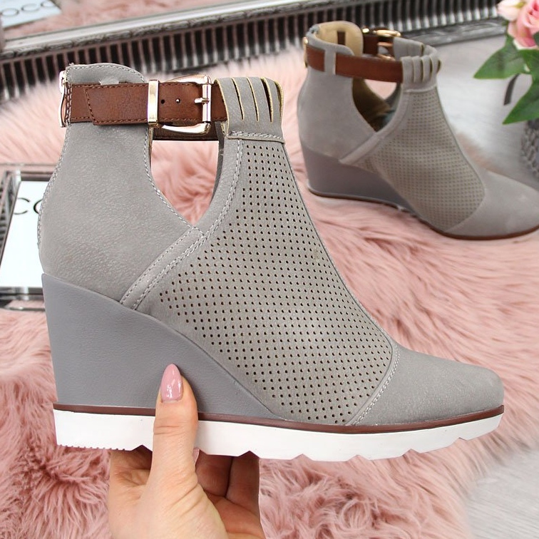 Harmaa Filippo harmaat harjakattoiset wedge-lenkkarit