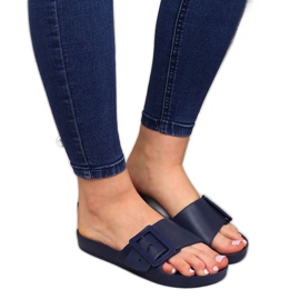 Naisten laivastonsiniset rantatossut Big Star FF274A388 sininen