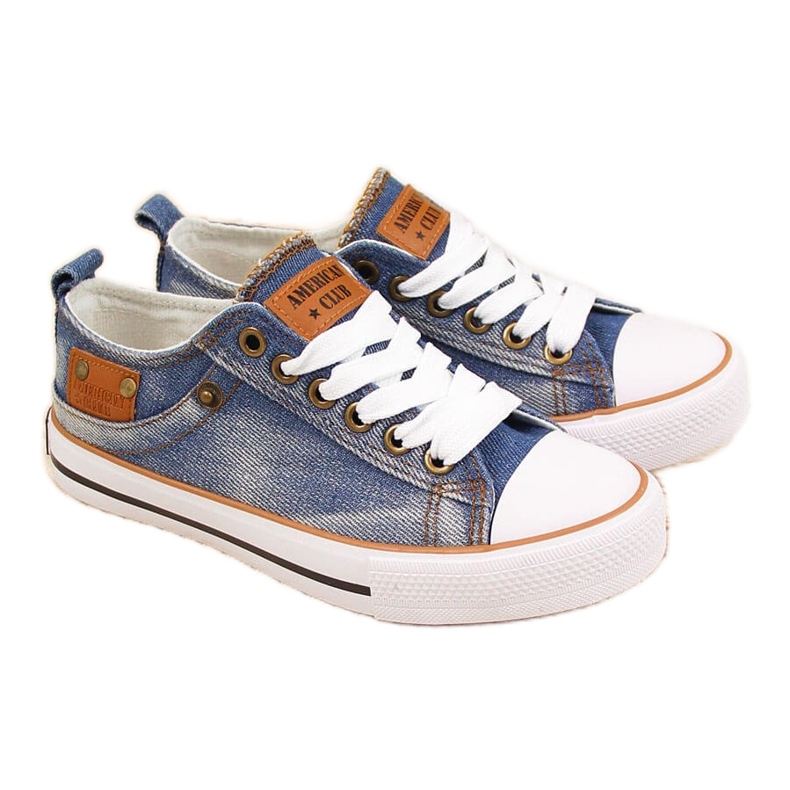 American Club tummansiniset lasten matalat tennarit sininen