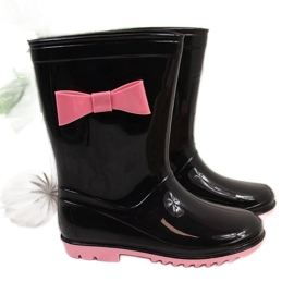 Black American Club tyttöjen kalossit rusetilla musta