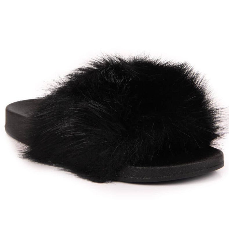 Mustat Jezzi naisten tossut turkisella