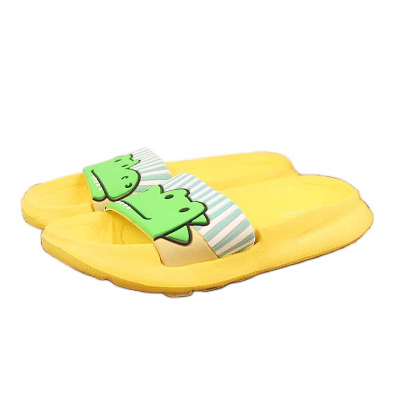 Keltaiset Befado-vaahtomuovilasten tossut alligaattorilla keltainen