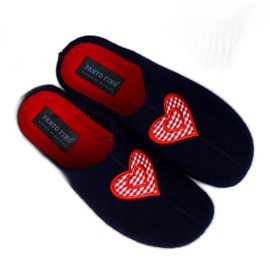 Naisten kodin huopaiset laivastonsiniset tossut Panto Fino laivastonsininen