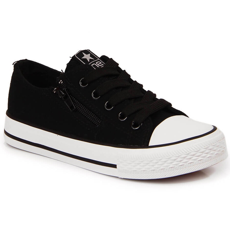 Mustat NEWS lasten tennarit vetoketjulla