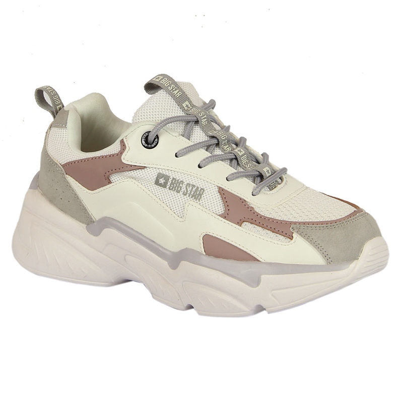 Naisten urheilukengät valkoisella alustalla Big Star HH274255 valkoinen monivärinen