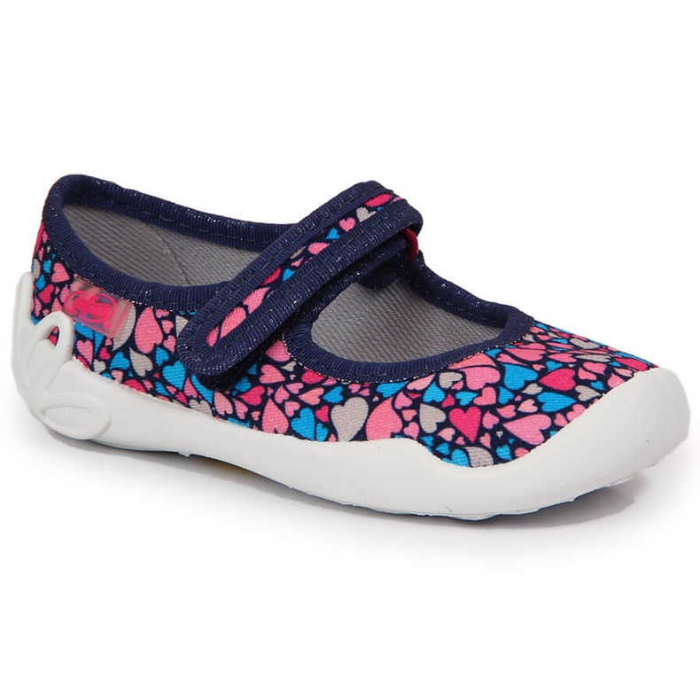 Tyttöjen ballerinatossut sydämissä Befado vaaleanpunainen