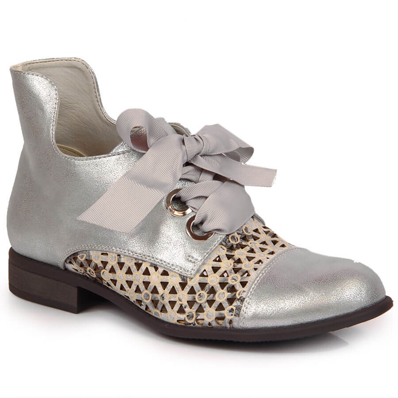 Naisten kevään hopean harjakattoiset Jezzi-saappaat