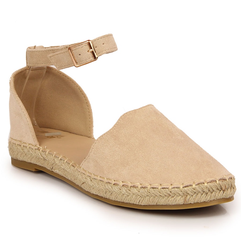 Naisten beige-espadrillit Jezzi-sandaalit