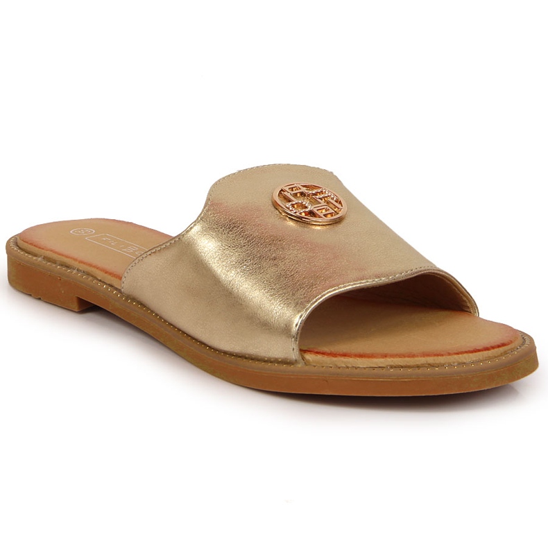 Naisten kultaiset tossut Filippo-koristeella kultainen