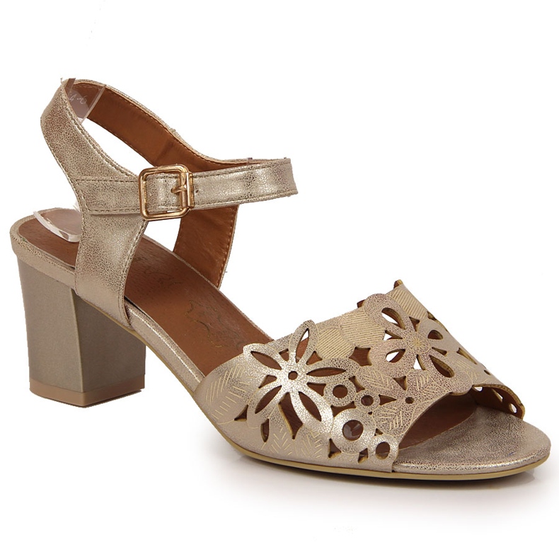 Naisten sandaalit kultapostissa Jezzi kultainen