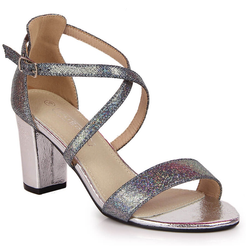 Hopeiset naisten sandaalit Filippo-postissa hopea