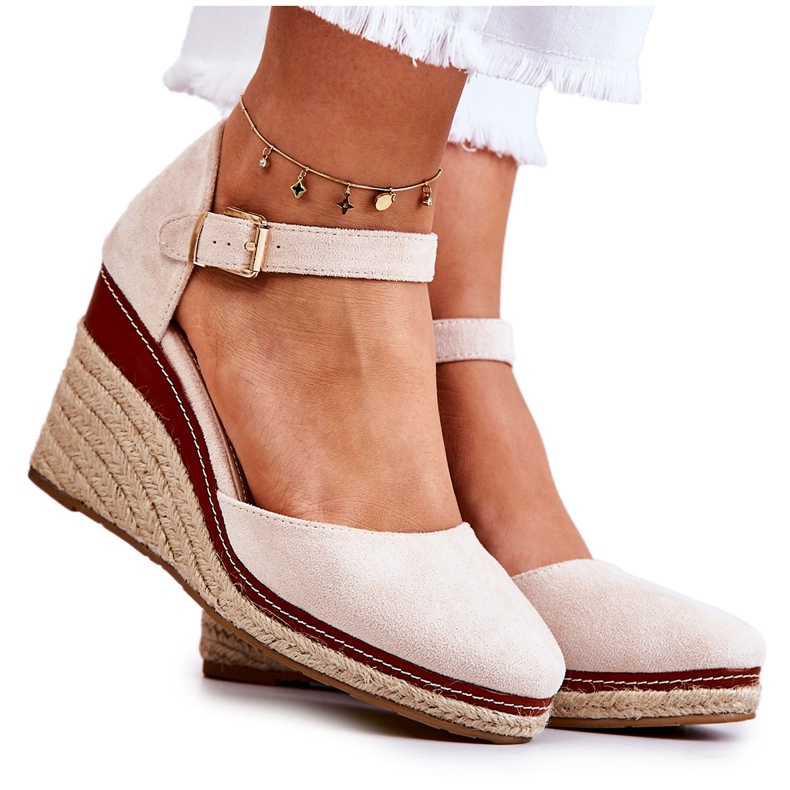 Seastar Naisten beige-espadrillit kiilassa Tamarill
