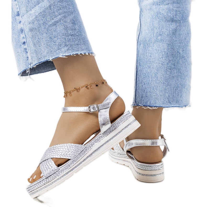 Naisten hopeiset Chirnside sandaalit hopea