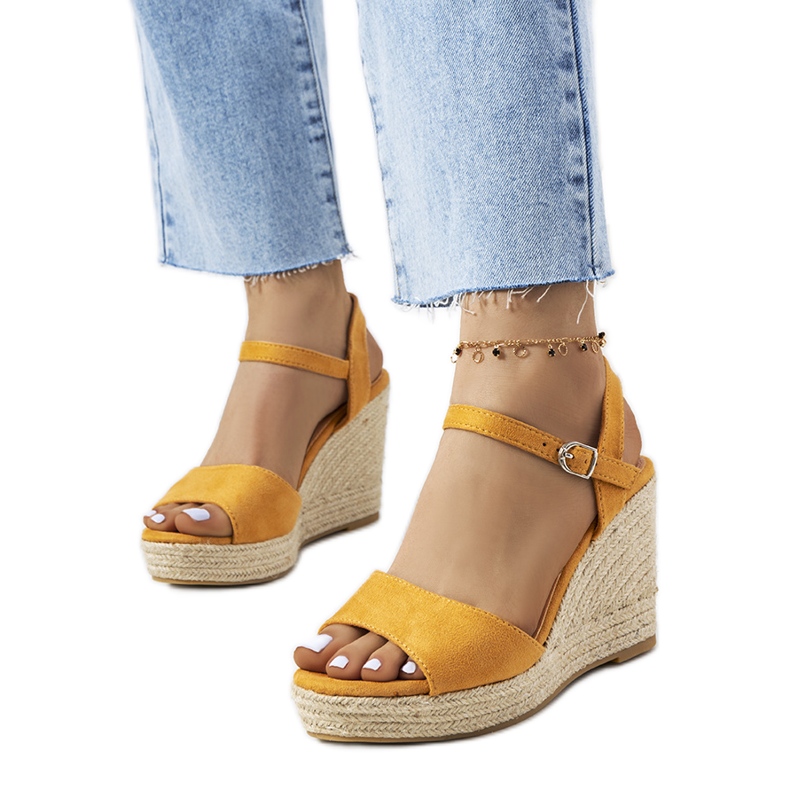 Ruskeat espadrillit Strasse wedge -kantapäässä