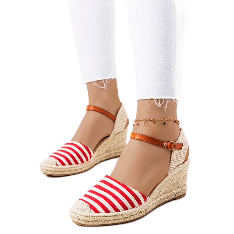 Punaiset espadrillit Garvan-kiilassa beige punainen