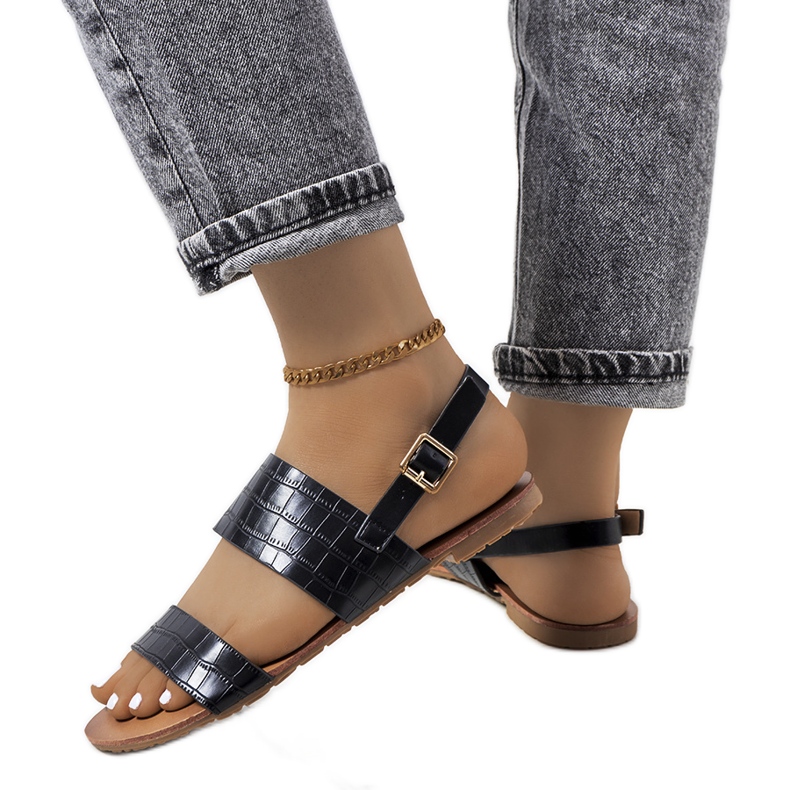 Chinn naisten mustat sandaalit