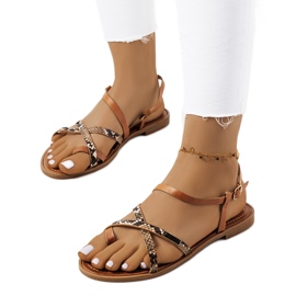 Wiener-ruskeat naisten sandaalit