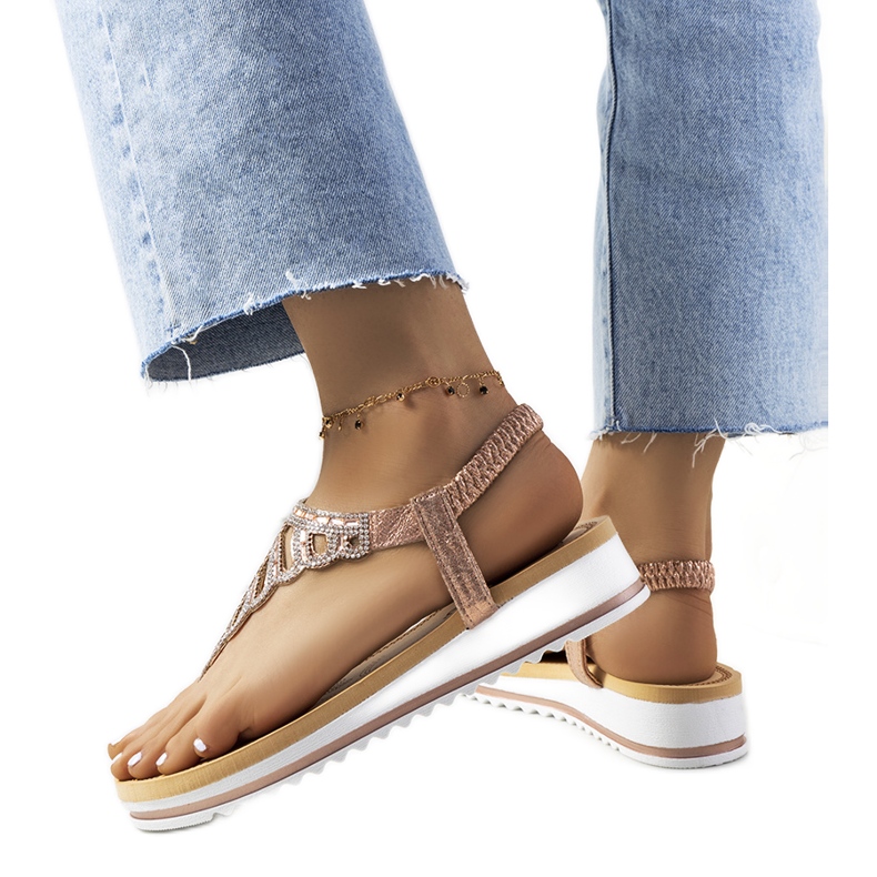 Vaaleanpunaiset Ahola alustasandaalit vaaleanpunainen