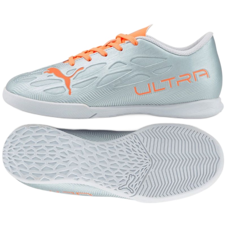 Puma Ultra 4.4 It Jr 106746 01 jalkapallokengät harmaa hopea