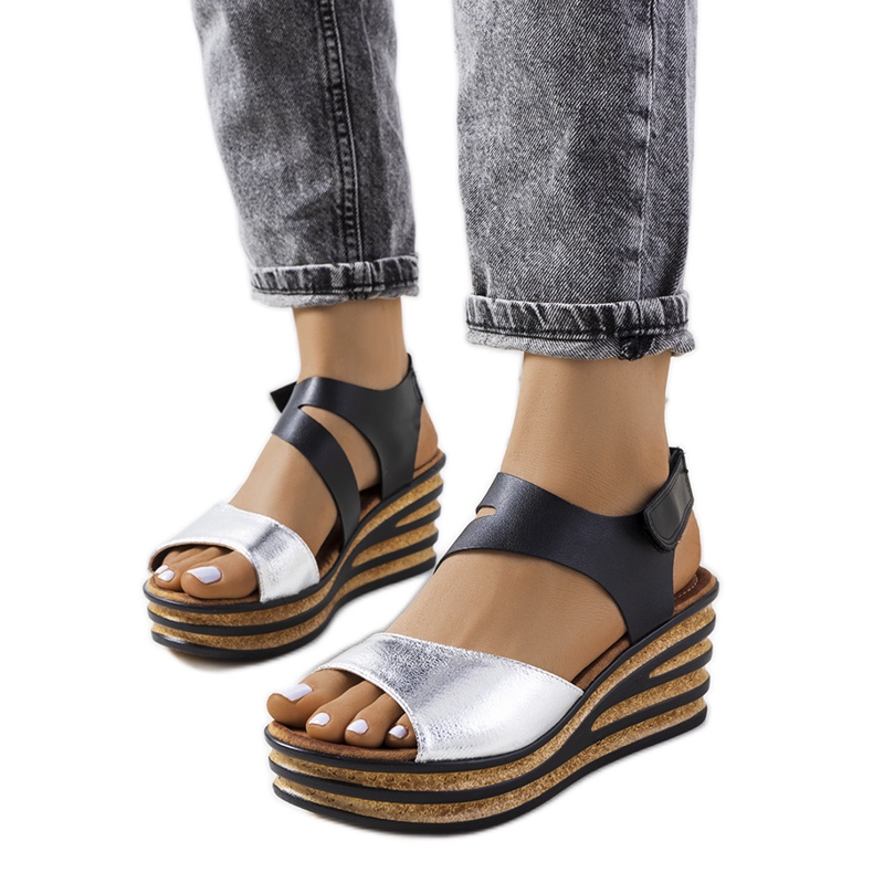 Hopeiset espadrillit Burley-kiiloissa hopea