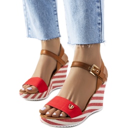 Punaiset espadrillit Storey-kiilassa ruskea punainen