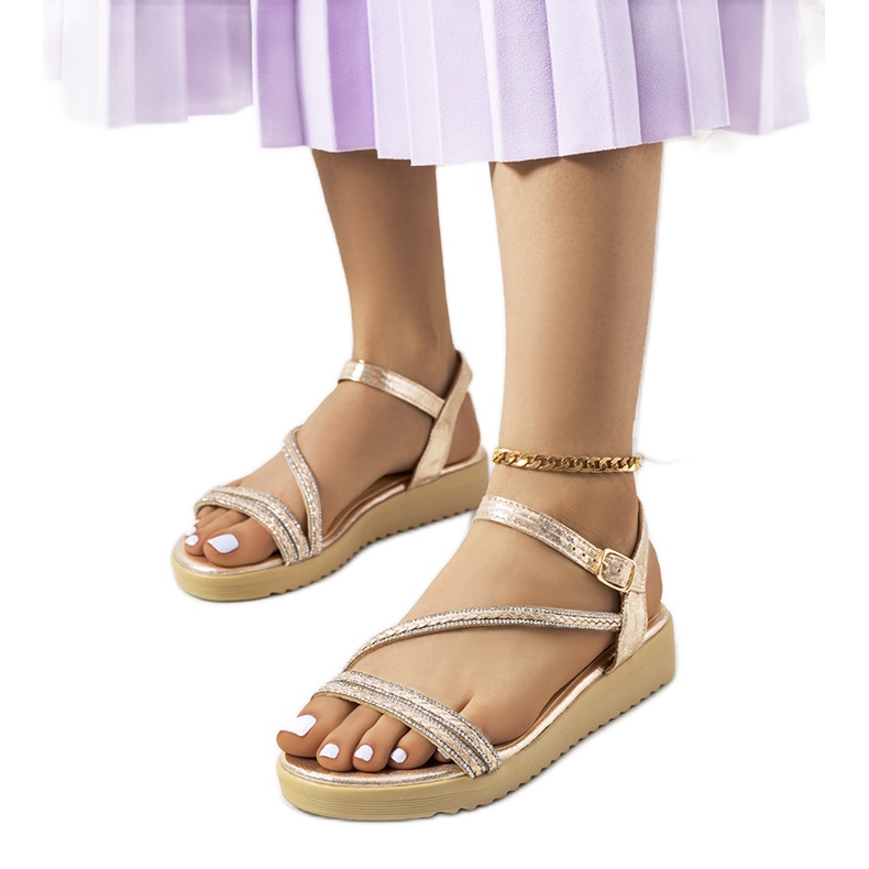 Ray kultaiset naisten sandaalit kultainen