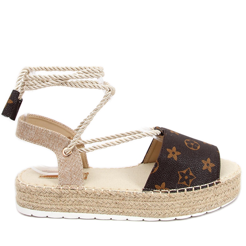 Naisten Espadrilles sandaalit Adeline Camel beige ruskea