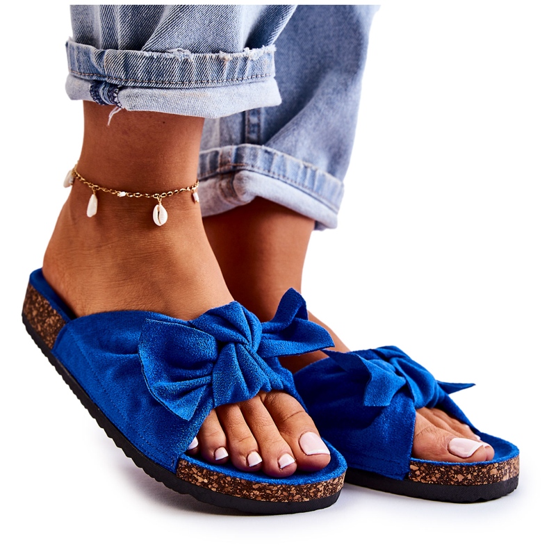 PS1 Tummansiniset Wendy korkkipohjaiset tossut sininen