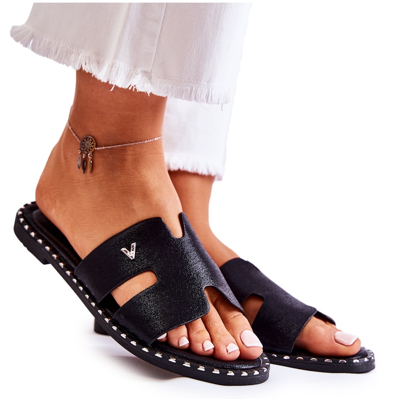 Vinceza Muodikkaat naisten tossut mustalla Miquel-tunnuksella