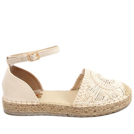 Jasmine Beige harjakattoiset espadrillit