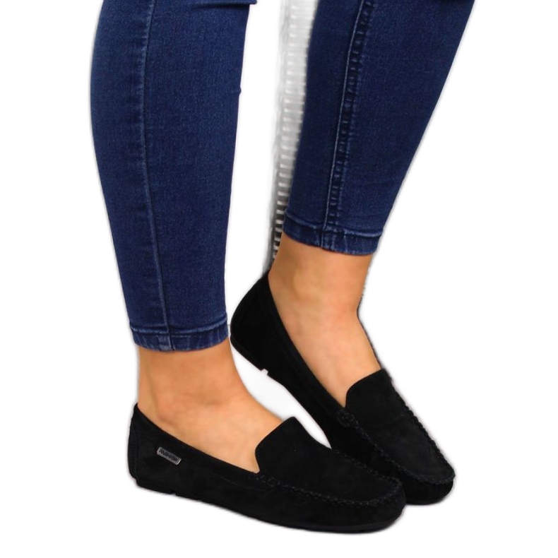 Mustat nahkaiset loaferit Vincezassa