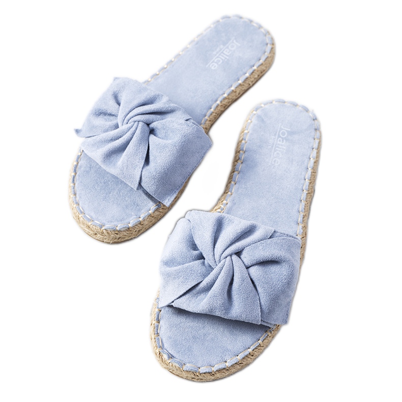 Siniset tossut Krina-rusetilla sininen