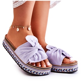 FJ1 Naisten tossut massiivisella alustalla Violet Terisa violetti