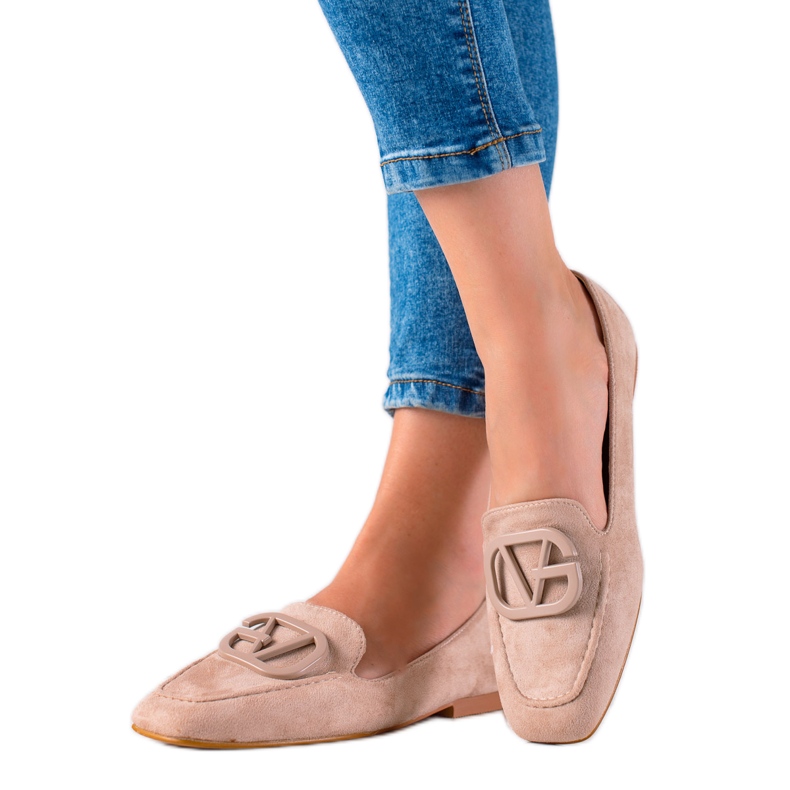 Seastar Tyylikkäät mokkanahkat beige ruskea