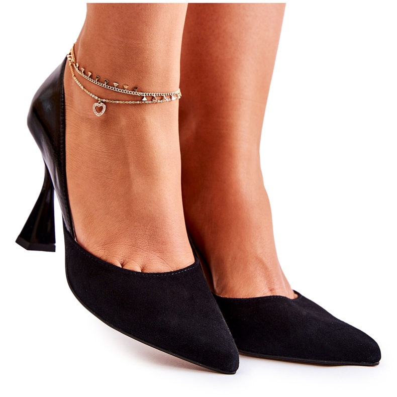 PA2 Muodikkaat nahkapumput Spitz Black Maillassa musta