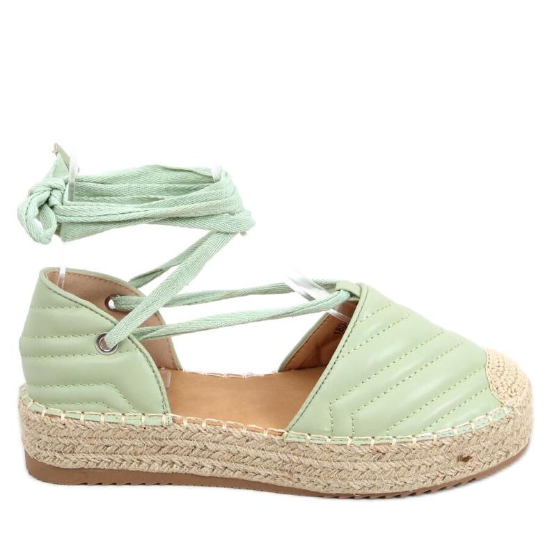 Freesia Green nilkkasidottu espadrillit vihreä