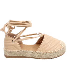 Freesia Beige nilkkasolmio espadrillit