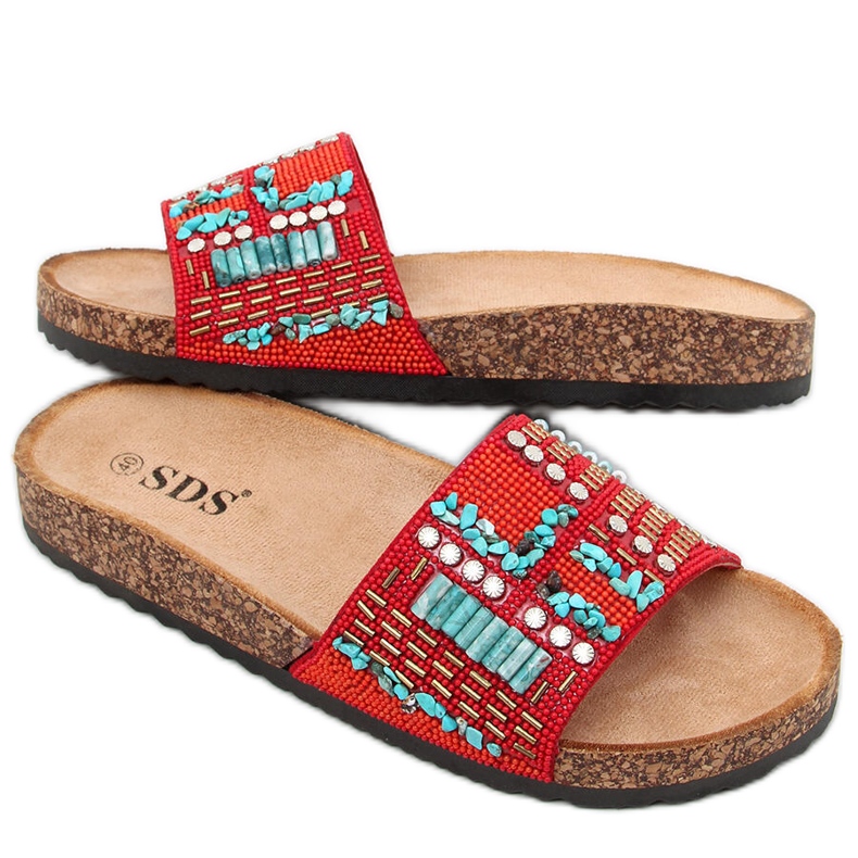 Taida Punaiset korkkitossut punainen sininen