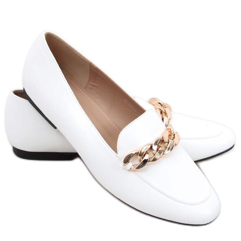 Addison White Chain Loafers valkoinen